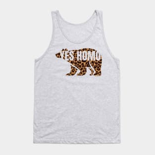 Yes Homo Leopard Print Bear | BearlyBrand Tank Top